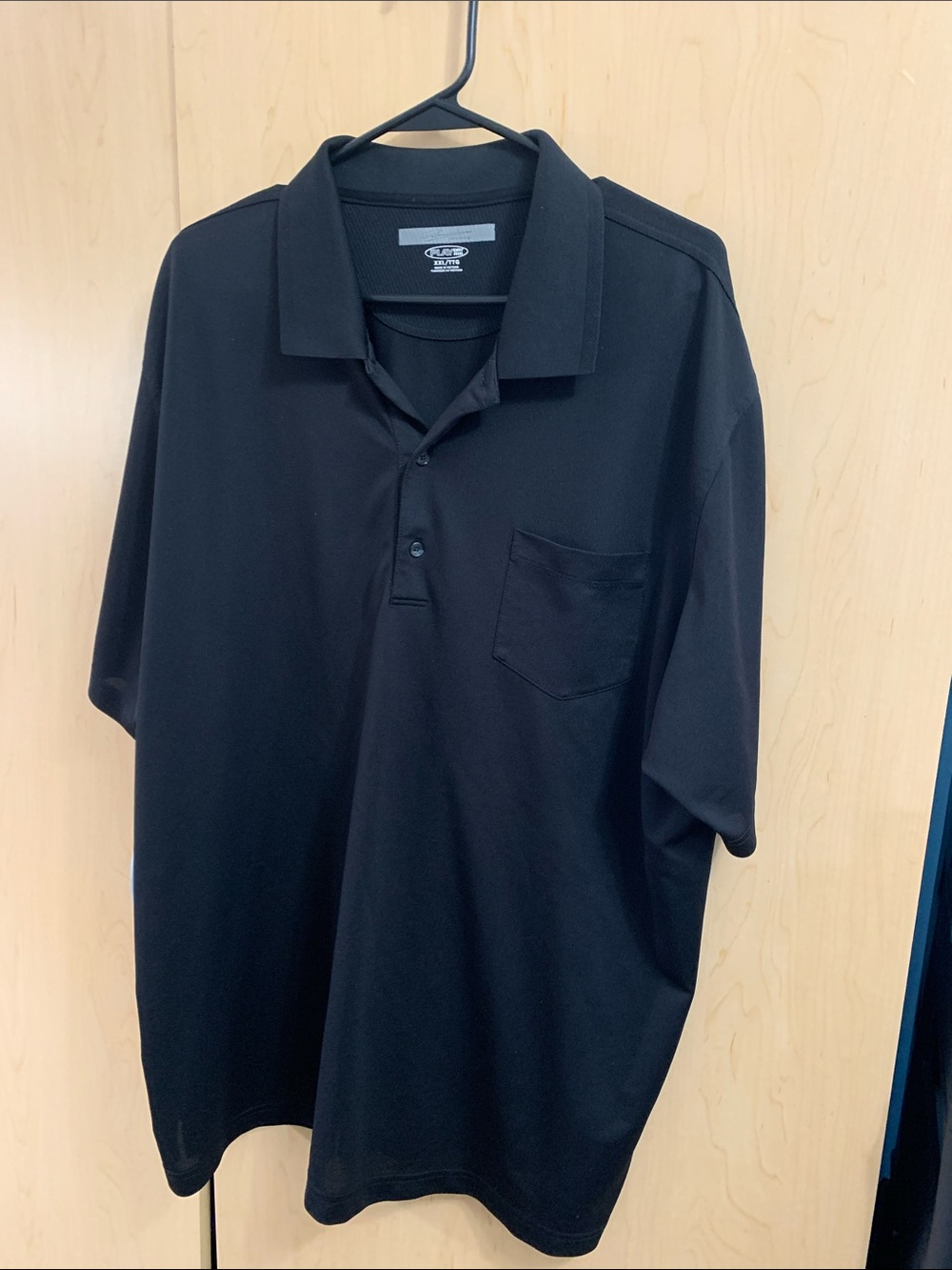 Greg Norman Men’s Black Short-Sleeve Polo with Chest Pocket
